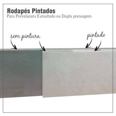 Rodapé Calacata Retificado Polido 10x82 Branco Málaga Rodapé Calacata Retificado Polido 10x82 Branco Málaga