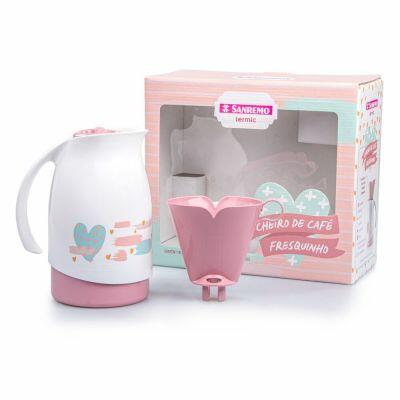 Bule Termic Com Suporte Para Filtro de Plástico 700ml Branco Sanremo Bule Termic Com Suporte Para Filtro de Plástico 700ml Branco Sanremo