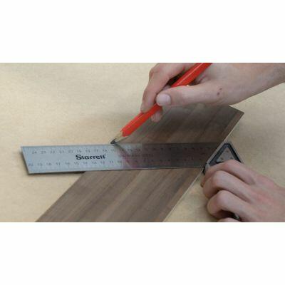 Esquadro Carpintaria Alumínio Com Cabo 300mm Cinza Starrett