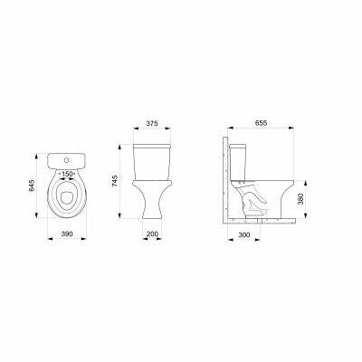 Kit Vaso Sanitário com Caixa Acoplada Acionamento Duplo 3/6L Zip Branco Incepa