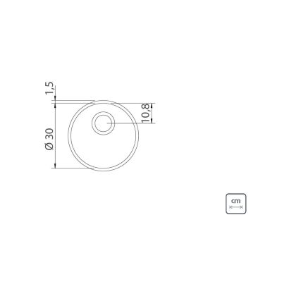 Cuba para Cozinha de Embutir Luna Polido 30x30 Aço Inox Tramontina