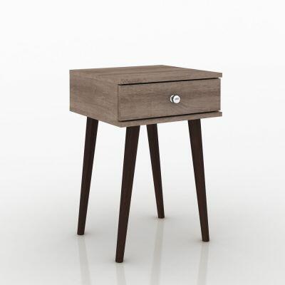 Mesa Lateral Multiuso 1 Gaveta 40x60x38 Rústico Movelbento