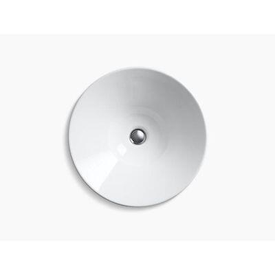 Cuba para Banheiro de Apoio Redonda Conical Bell Branca 41cm Kohler