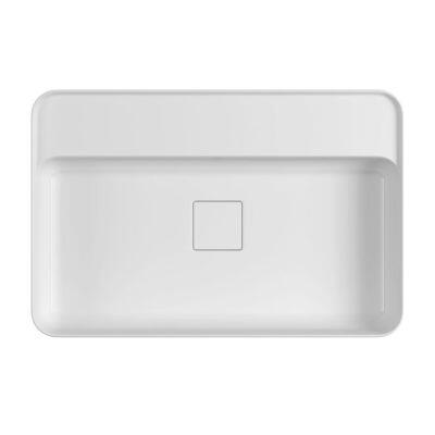 Cuba para Banheiro de Apoio Retangular com Mesa Slim 60x40 Branco Gelo L.13060.M.17 Deca
