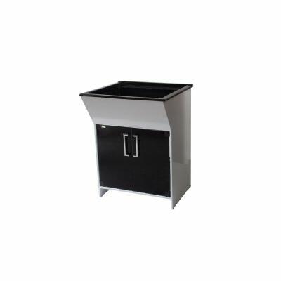 Tanque Vidro com Cuba 66cm Branco/Preto Venturi