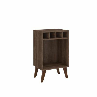 Mesa Lateral com Garrafeiro 43,8x71x32 Rustico Movelbento