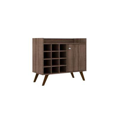Aparador Rack 1 Porta Garrafeiro 89x77x40 Rustico Movelbento