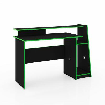Mesa Gamer 130x90x55 Preta e Verde Movelbento Mesa Gamer 130x90x55 Preta e Verde Movelbento