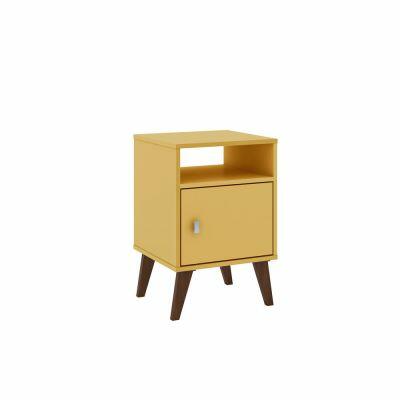 Criado Mudo Mesa de Cabeceira 40x60x38 Amarelo Movelbento