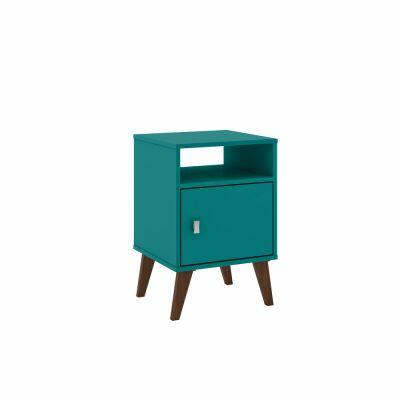 Mesa de Cabeceira 40x60x38 Turquesa Movelbento
