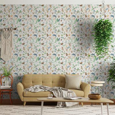 Papel de Parede Infantil 0,52x9,5 Azul Bobinex