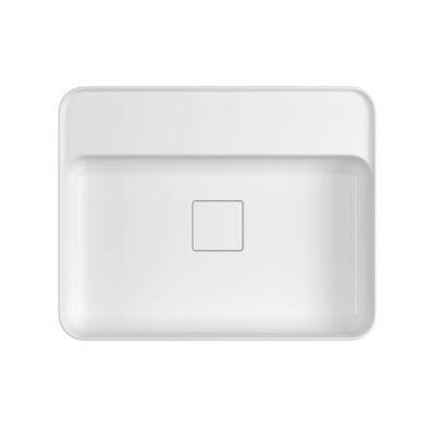 Cuba para Banheiro de Apoio Retangular com Mesa Slim 50cm Branco Gelo Deca