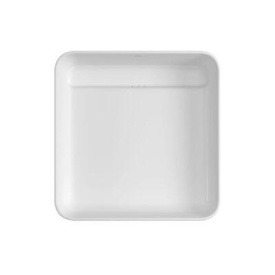 Cuba para Banheiro de Apoio Quadrada com Valvula Oculta Quadratta Slim 40x40 Branco Gelo L.11040.VO.17 Deca