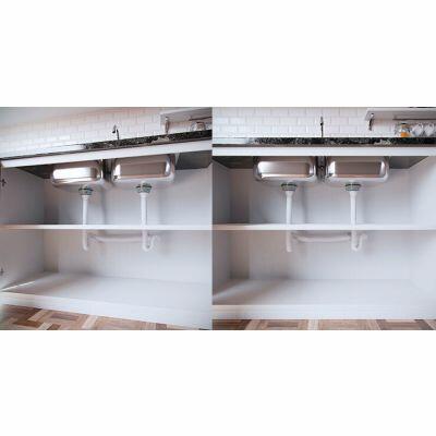 Sifão Tubo Extensivo Duplo Universal com Canopla 1,1 Branco Blukit