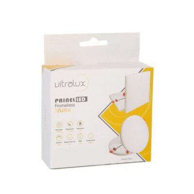 Painel Redondo LED 12W Frameless 4000K Vitralux