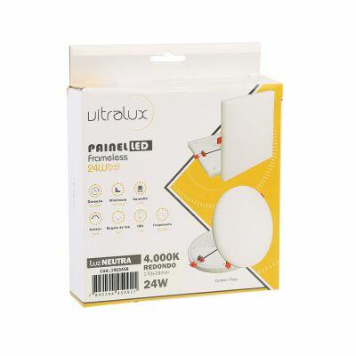 Painel 2 em 1 Fremeless LED 24W 4000K Vitralux