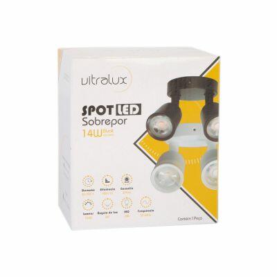 Spot LED Sobrepor 14W 3000K com Luz Amarela Vitralux