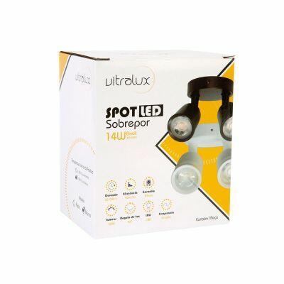 Spot LED Sobrepor 14W 6000K Luz Branca Vitralux