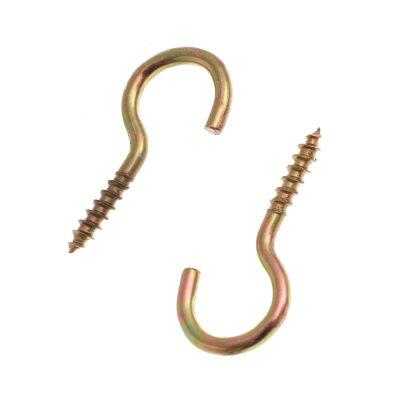Gancho Rosca para Madeira 15x30 Cromado Dourado Bemfixa