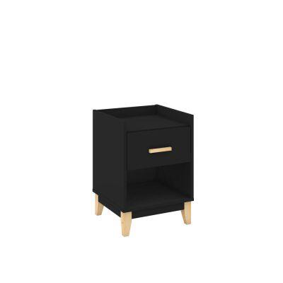Criado Mudo LE 6006 1 Gaveta 40x56x38 Preto Movelbento