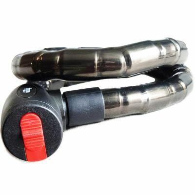 Cadeado de Aço Trava Bicicleta 100cm 22mm com chave Preto Joinport