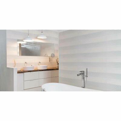 Revestimento Parede Branco Decorado Ripado Retificado Natural 30x90 Portobello