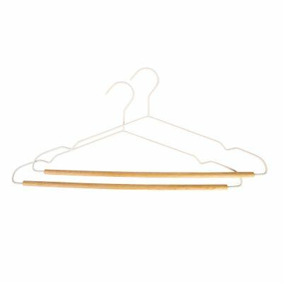 Cabide Cloud de Madeira 2 Peças com Presilha Branco Casa&Ideia