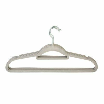 Cabide Sintético Adult 6 peças Cinza Casa&Ideia