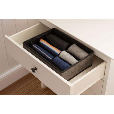 Caixa Organizadora 9X24X34cm com 6 Seções Casa&Ideia