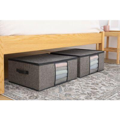 Organizador Multiuso de Tecido 30x45x50cm Cinza Casa&Ideia