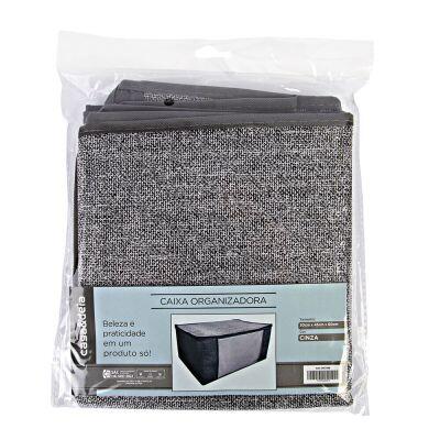Organizador Multiuso de Tecido 30x45x50cm Cinza Casa&Ideia