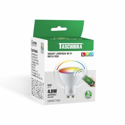 Lâmpada de Led Dicroica Smart Wi-fi RGB Branco Tashibra