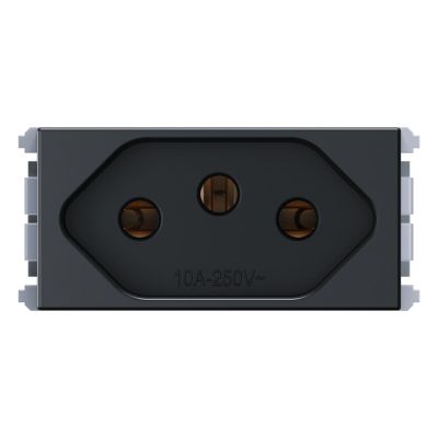 Módulo Tomada 2P+T 10A Esatta Grafite Escuro Weg