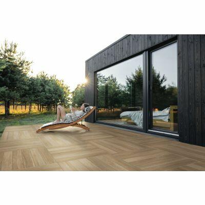 Piso Cerâmico Externo Amêndoa Madeira Retificado 68x68 Ilhabella