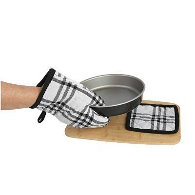 Kit Pega Panela e Luva 2 Peças Xadrez Casa&Ideia