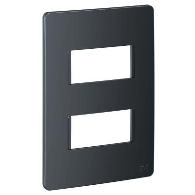 Placa 4x2 2 Seções Esatta Grafite Escuro Weg