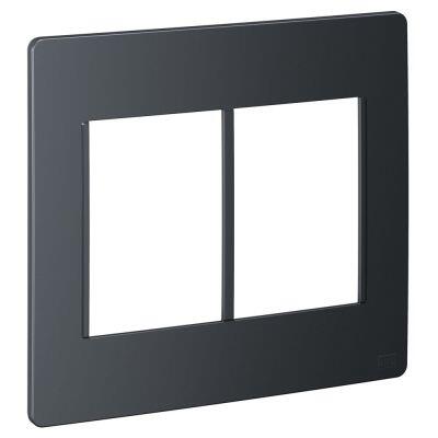 Placa 4x4 6 Seções Esatta Grafite Escuro Weg