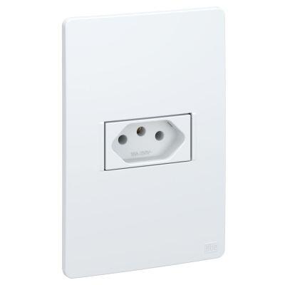 Conjunto 1 Seção Tomada 2P+T 10A Esatta 250V Branco Weg