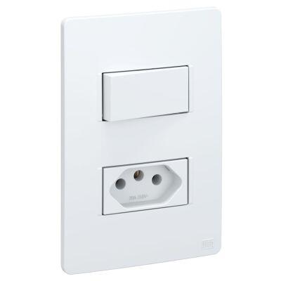 Conjunto 2 Seções 1S Tomada 20A Esatta Branco Weg