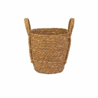 Cesta Decorativa com Alça Paille 27X27X26cm Diagonal