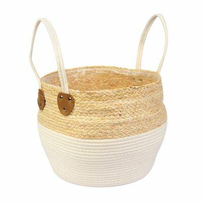 Cesta Decorativa com Alça 33X28X28cm Diagonal