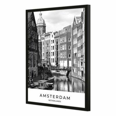 Quadro Amsterdam 30x40cm Preto Diagonal