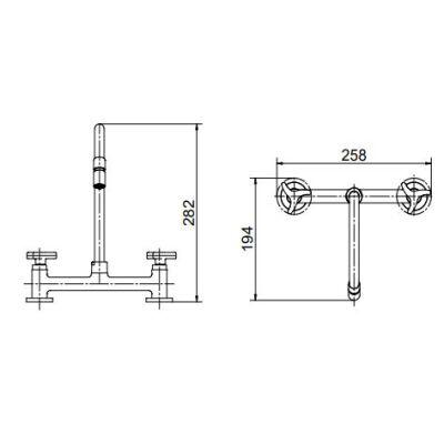 Torneira Misturador para Cozinha de Mesa Bica Alta 1/2" Nova Trio Cromado Docol