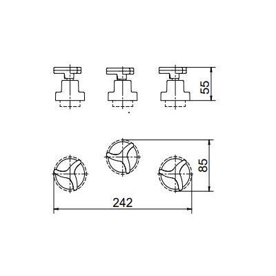Misturador para Bide Nova Trio Cromado 1/2" Docol