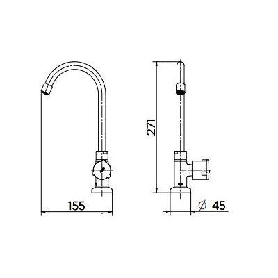 Torneira de Lavatório para Banheiro Nova Riva Cromado 1/2" Docol