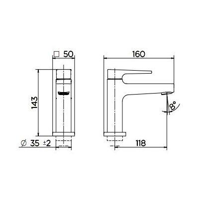 Torneira de Lavatório para Banheiro Lift Ônix Preto Fosco 1/2" Docol