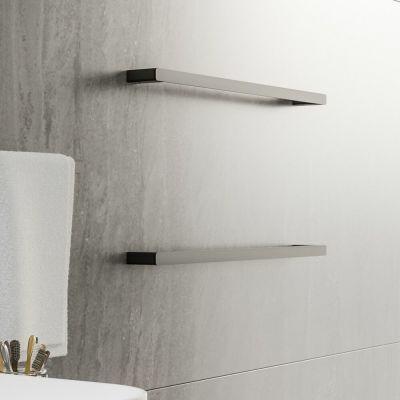 Porta Toalha Docolflat Onix 60cm Preto Fosco Docol