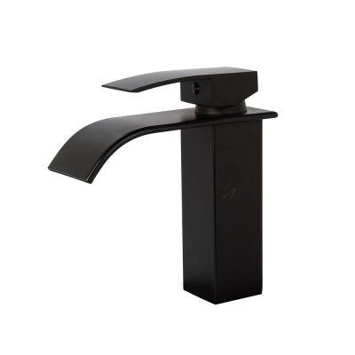 Torneira Misturador Monocomando para Banheiro de Mesa Bica Baixa 1/2 Bica Preto Addra