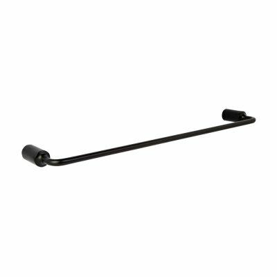 Porta Toalha Barra 60cm Gota Preto Addra