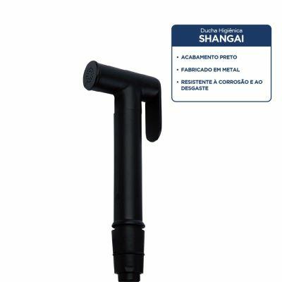Ducha Higiênica Com Registro 1/2" Shangai Preto Addra